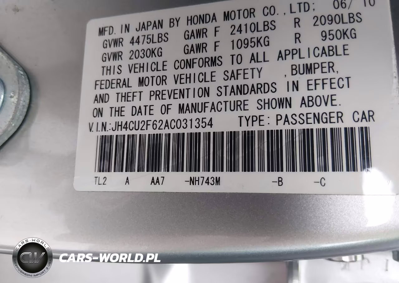 2010 Acura Tsx 2.4 VIN:JH4CU2F62AC031354 - 9