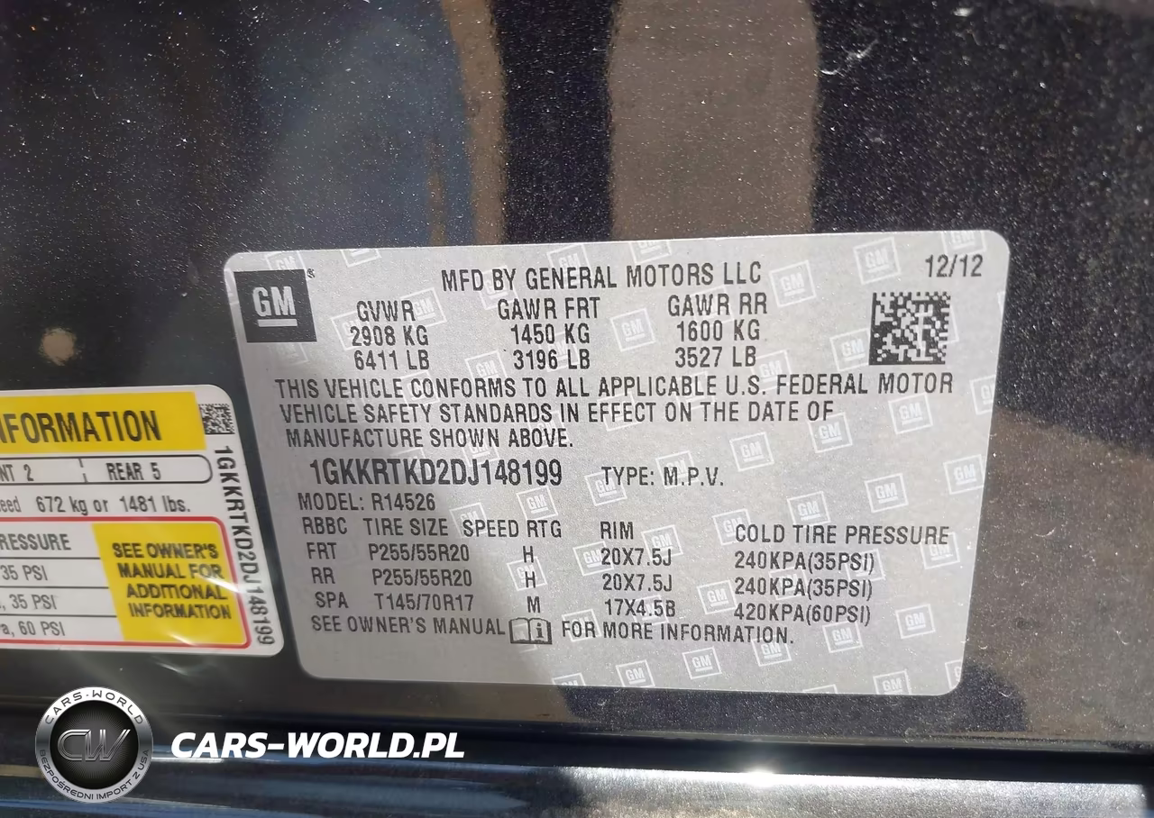 2013 GMC Acadia Denali VIN:1GKKRTKD2DJ148199 - 9