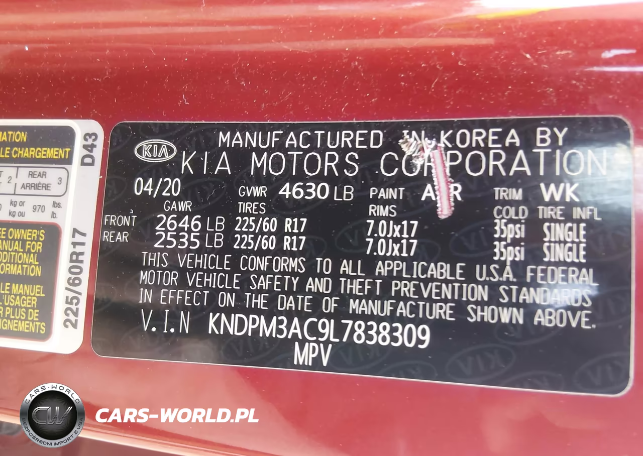 2020 Kia Sportage Lx VIN:KNDPM3AC9L7838309 - 9