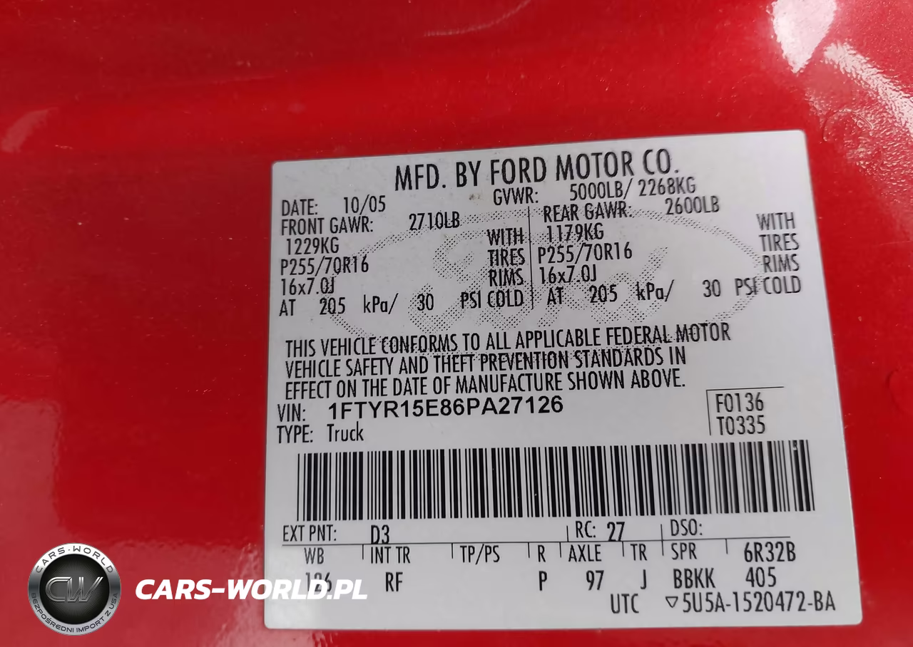 2006 Ford Ranger Fx4 Off-Road-Sport-Xl-Xlt VIN:1FTYR15E86PA27126 - 9