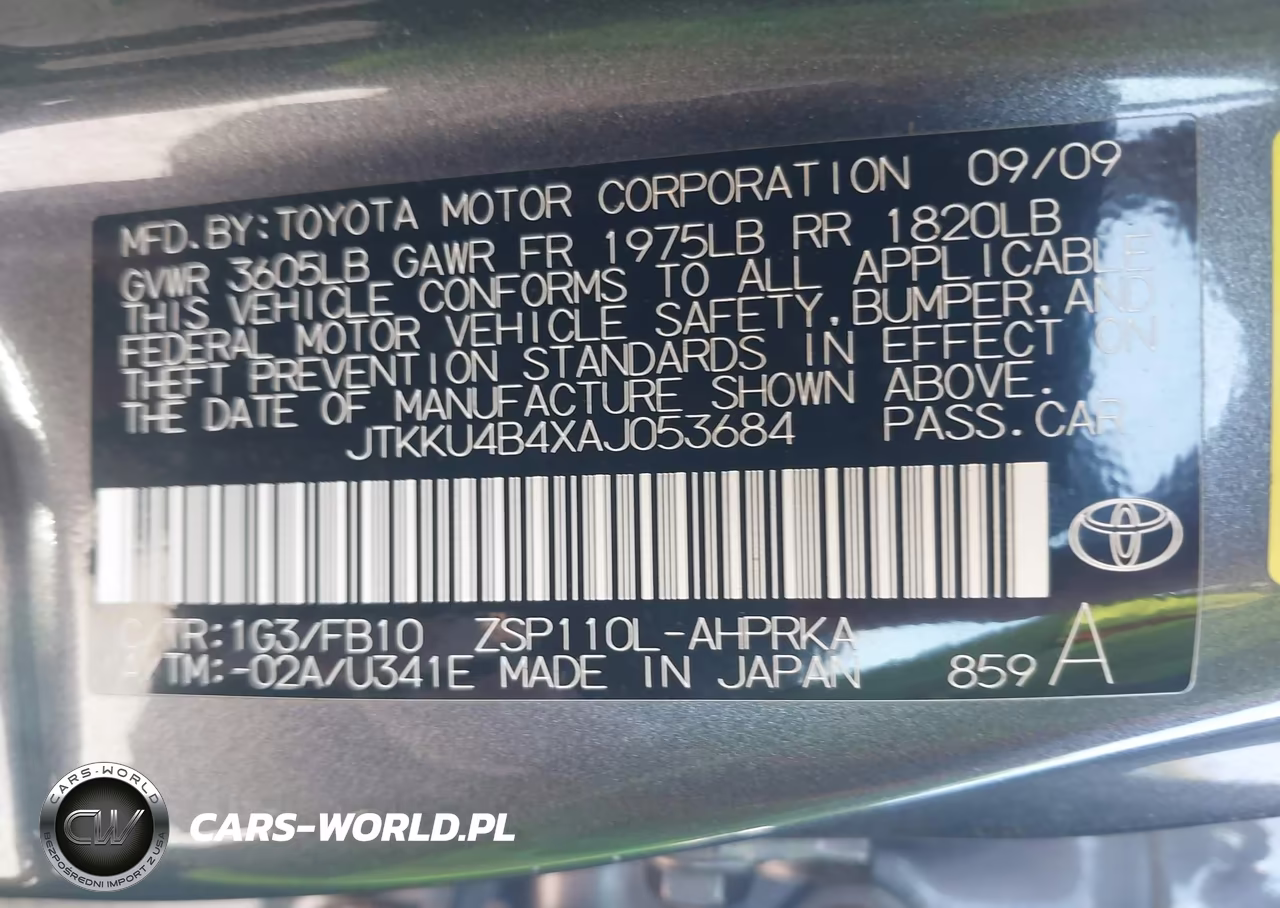 2010 Scion Xd VIN:JTKKU4B4XAJ053684 - 9