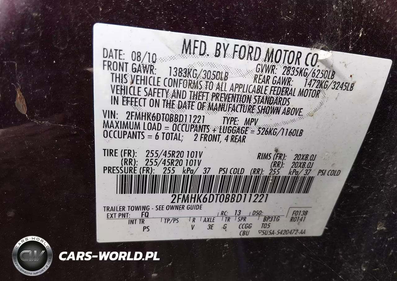 2011 Ford Flex Limited VIN:2FMHK6DT0BBD11221 - 9