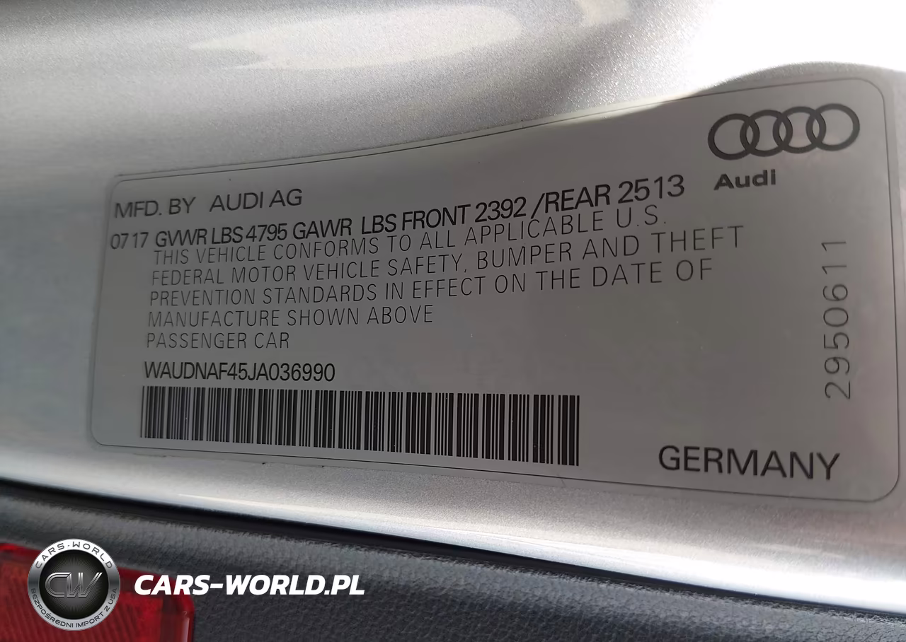 2018 Audi A4 2.0T Premium VIN:WAUDNAF45JA036990 - 9