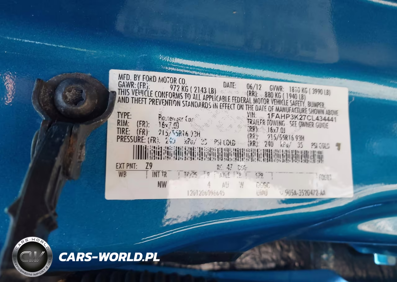 2012 Ford Focus Se VIN:1FAHP3K27CL434441 - 9