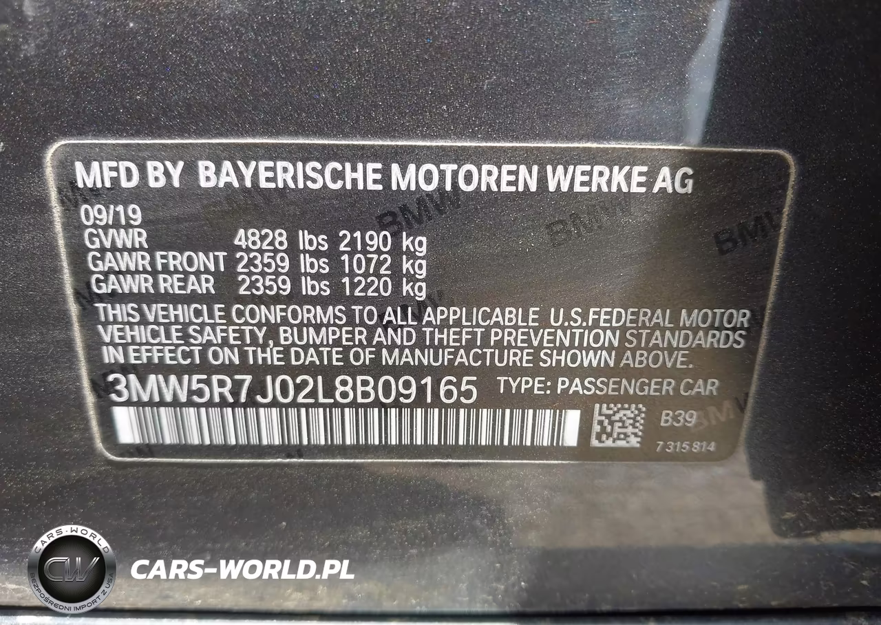 2020 BMW 330I xDrive VIN:3MW5R7J02L8B09165 - 9