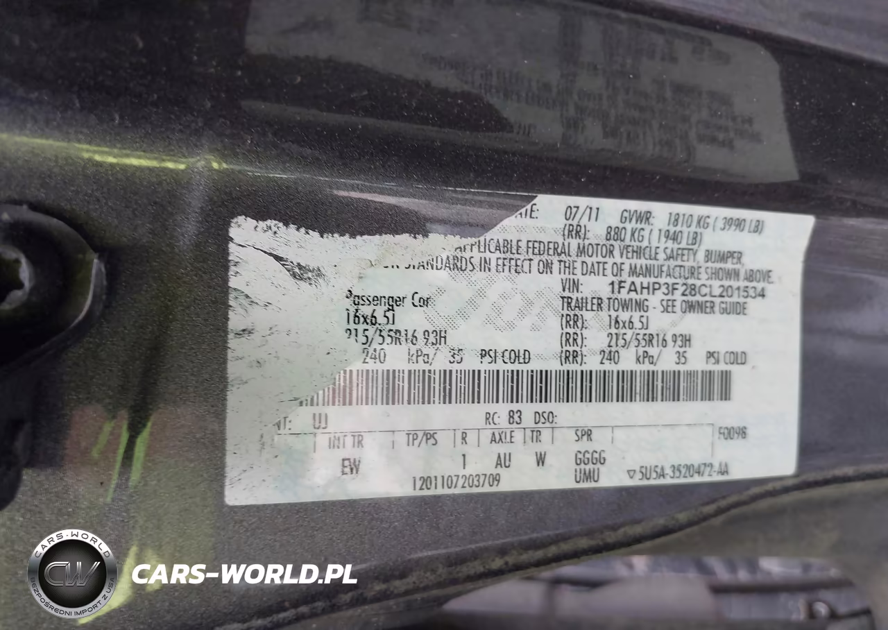 2012 Ford Focus Se VIN:1FAHP3F28CL201534 - 9
