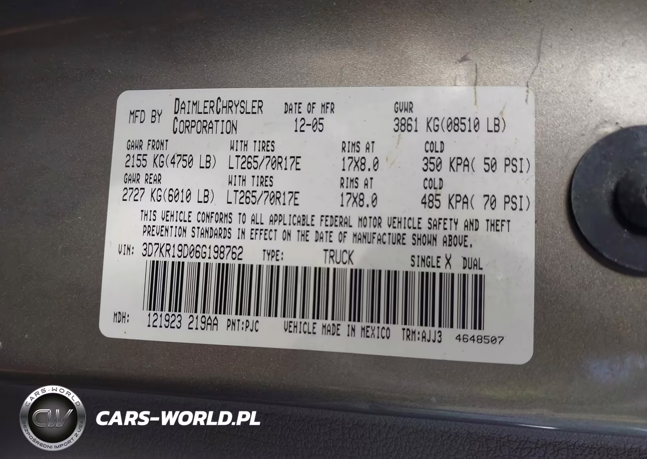 2006 Dodge Ram 1500 Slt VIN:3D7KR19D06G198762 - 9