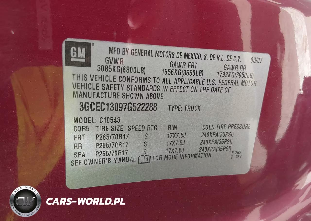 2007 Chevrolet Silverado 1500 Ltz VIN:3GCEC13097G522288 - 9