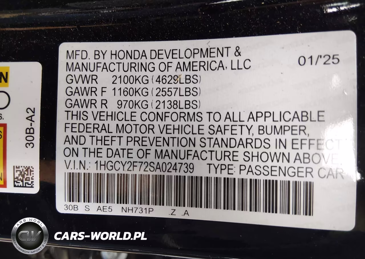 2025 Honda Accord Hybrid Sport-L VIN:1HGCY2F72SA024739 - 9