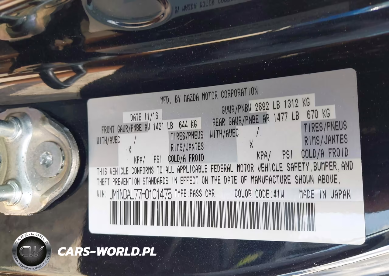 2017 Mazda Mx-5 Miata Rf Club VIN:JM1NDAL77H0101475 - 9