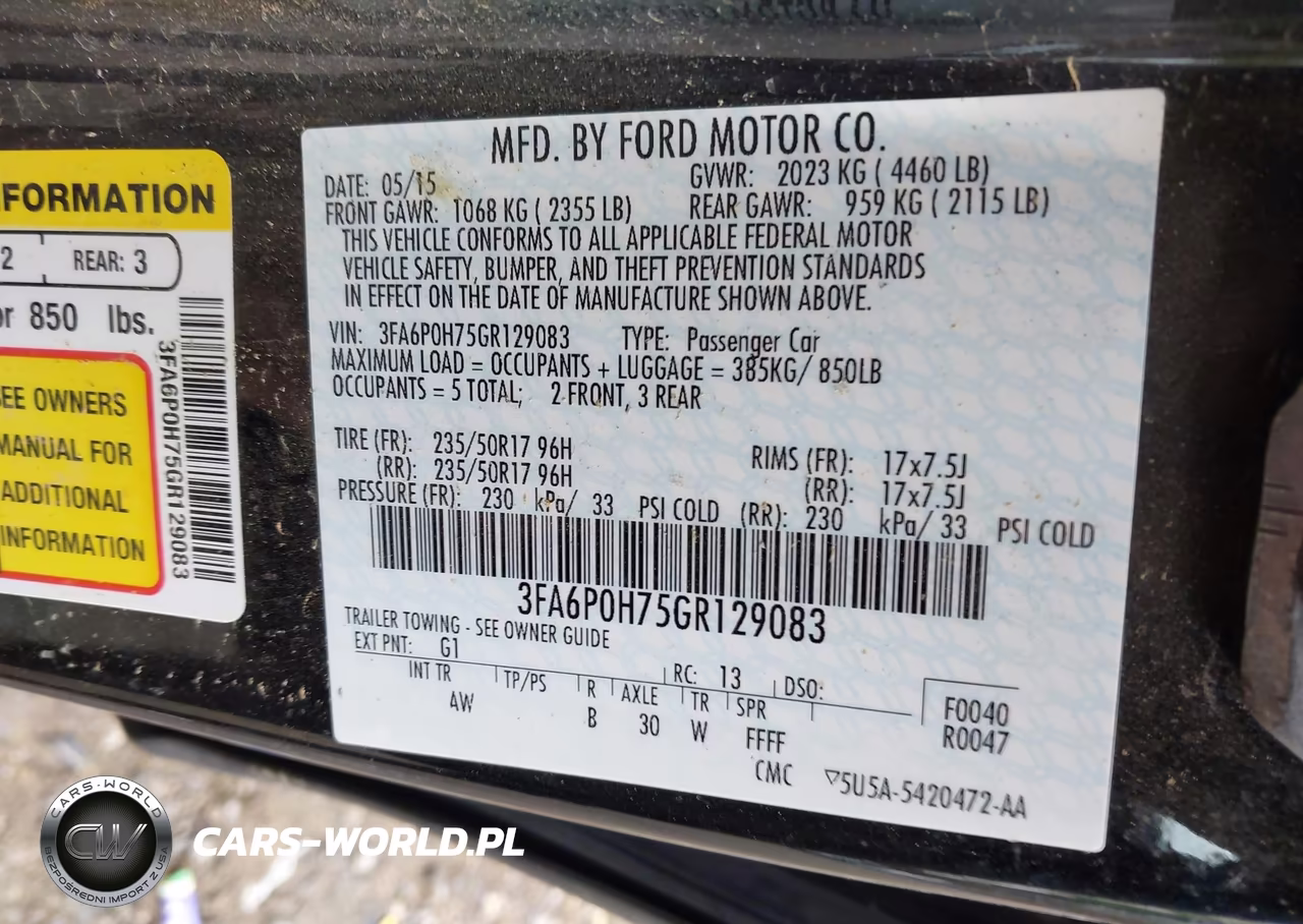 2016 Ford Fusion Se VIN:3FA6P0H75GR129083 - 9