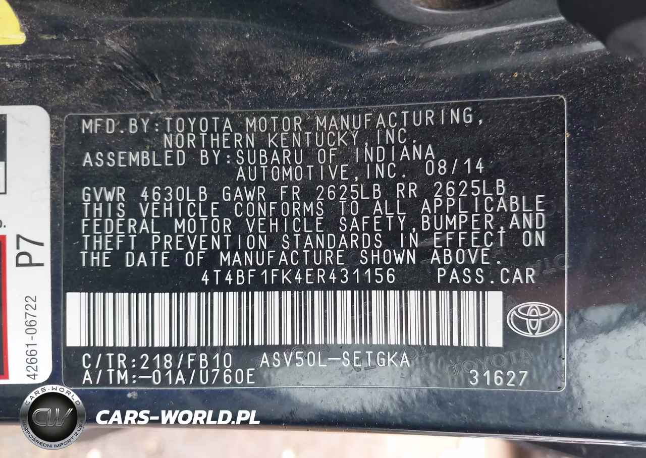 2014 Toyota Camry Xle VIN:4T4BF1FK4ER431156 - 9