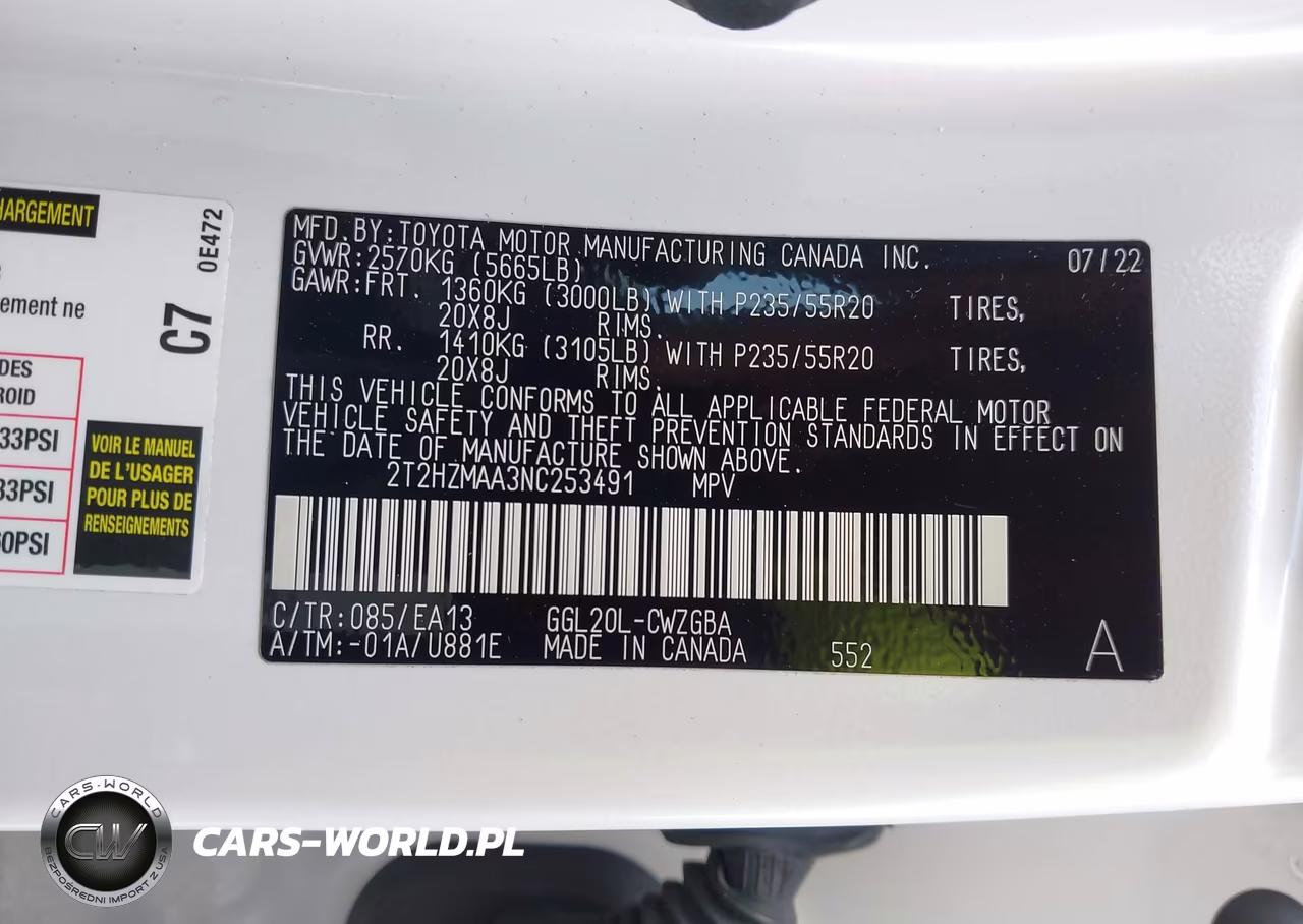 2022 Lexus Rx 350 VIN:2T2HZMAA3NC253491 - 9