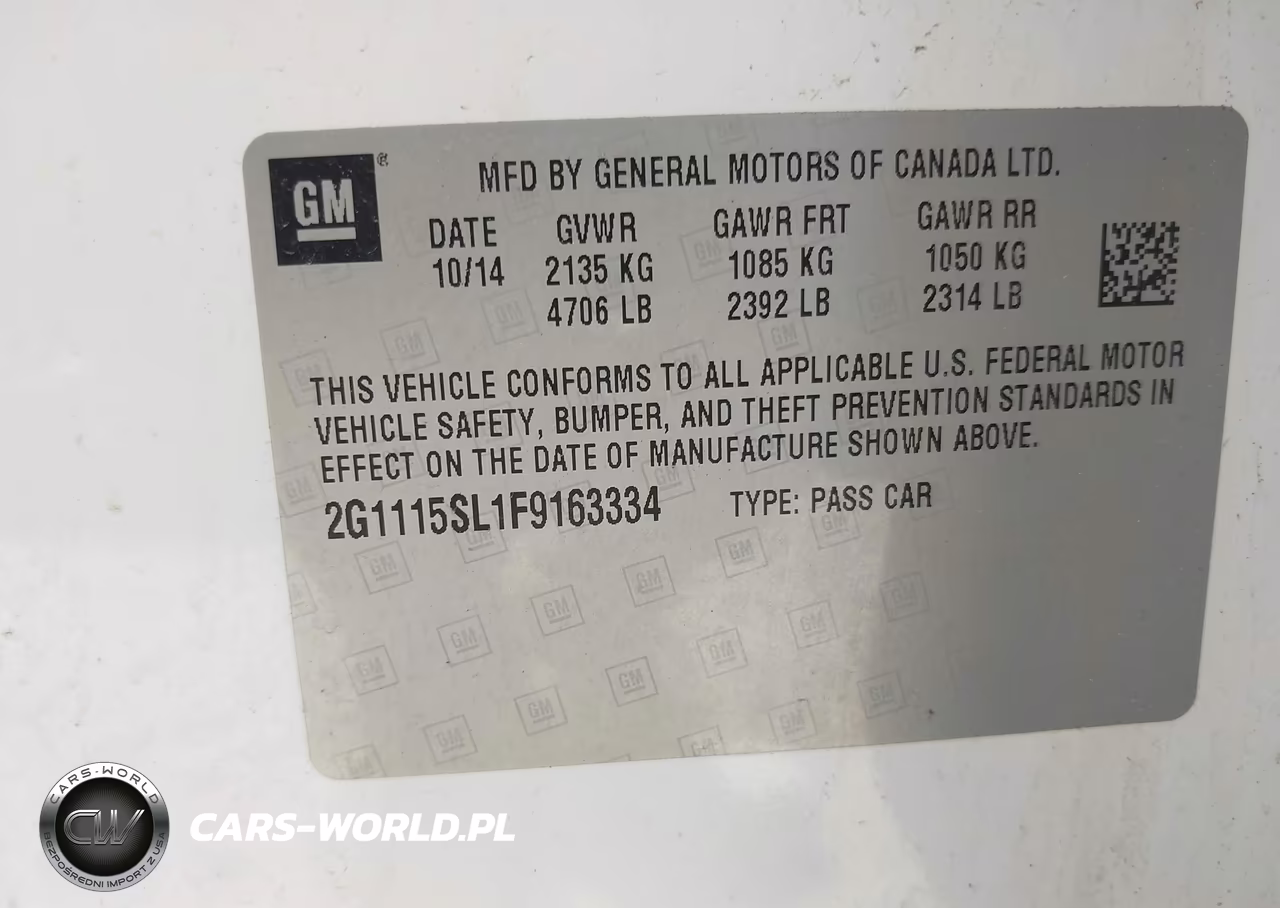 2015 Chevrolet Impala 1Lt VIN:2G1115SL1F9163334 - 9