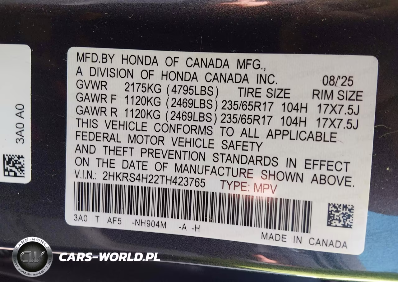 2026 Honda Cr-V Lx Awd VIN:2HKRS4H22TH423765 - 9