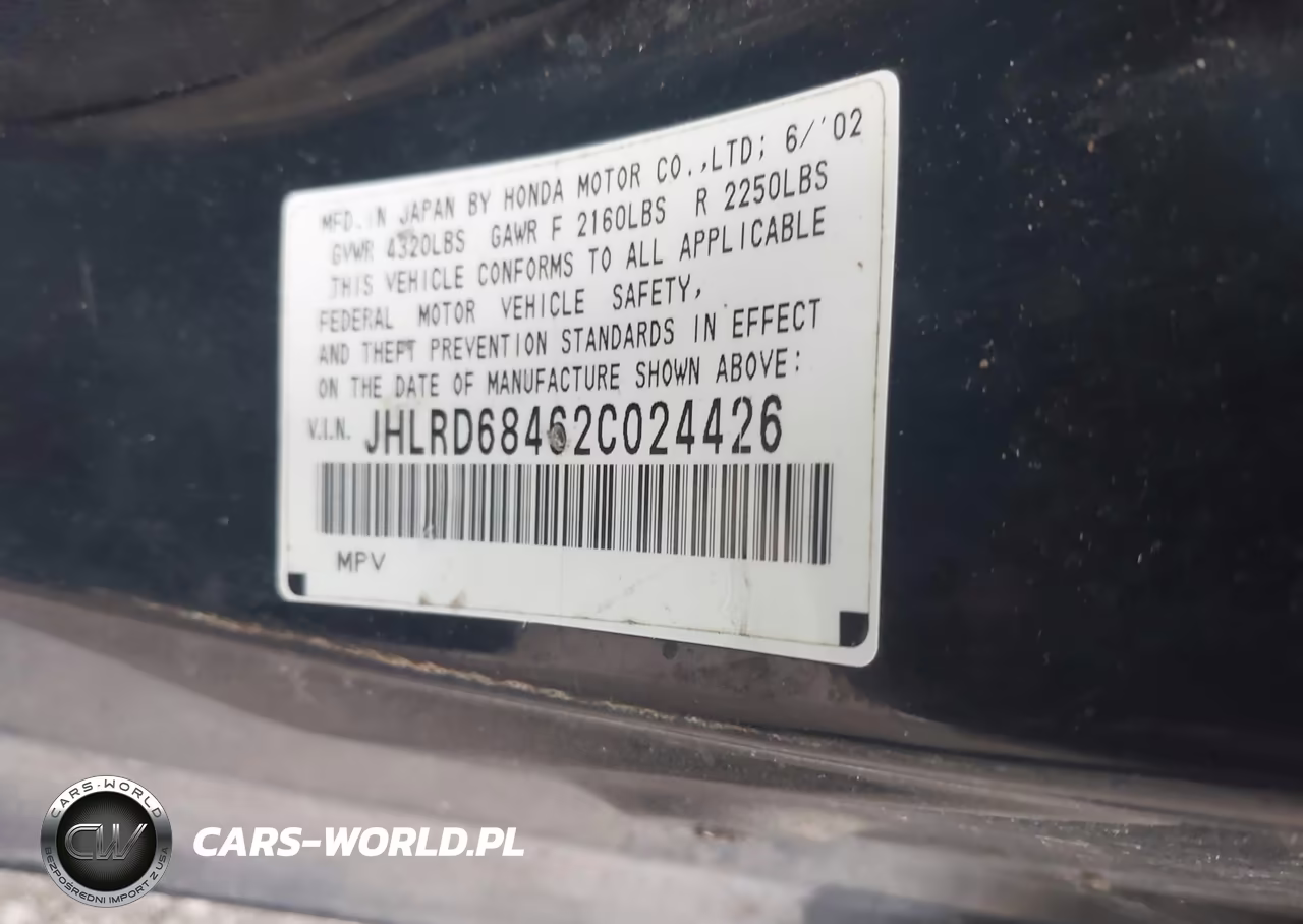 2002 Honda Cr-V Lx VIN:JHLRD68462C024426 - 9