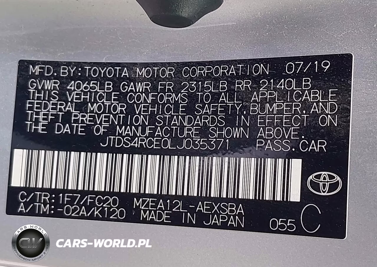 2020 Toyota Corolla Se VIN:JTDS4RCE0LJ035371 - 9