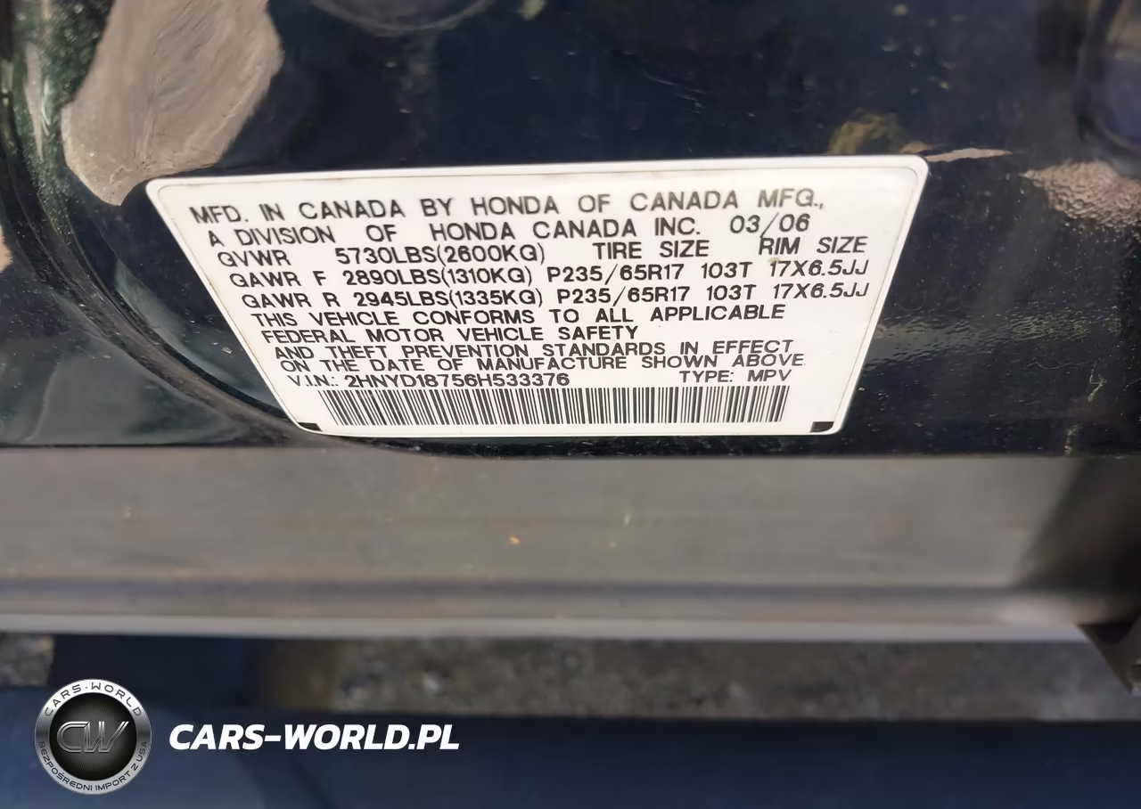 2006 Acura Mdx VIN:2HNYD18756H533376 - 9