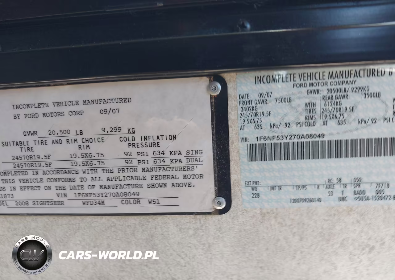 2007 Ford F550 Super Duty Stripped Chass VIN:1F6NF53Y270A08049 - 9
