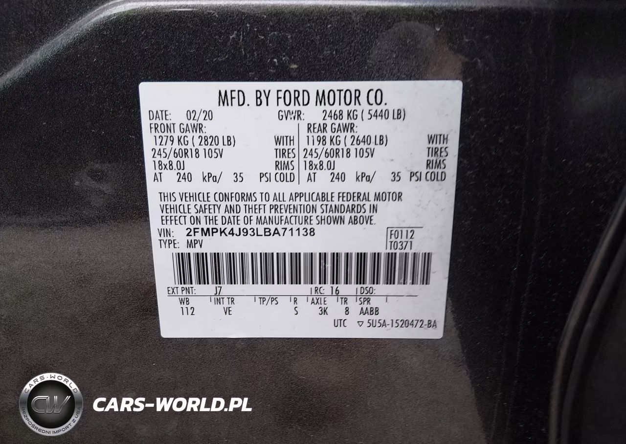 2020 Ford Edge Sel VIN:2FMPK4J93LBA71138 - 9