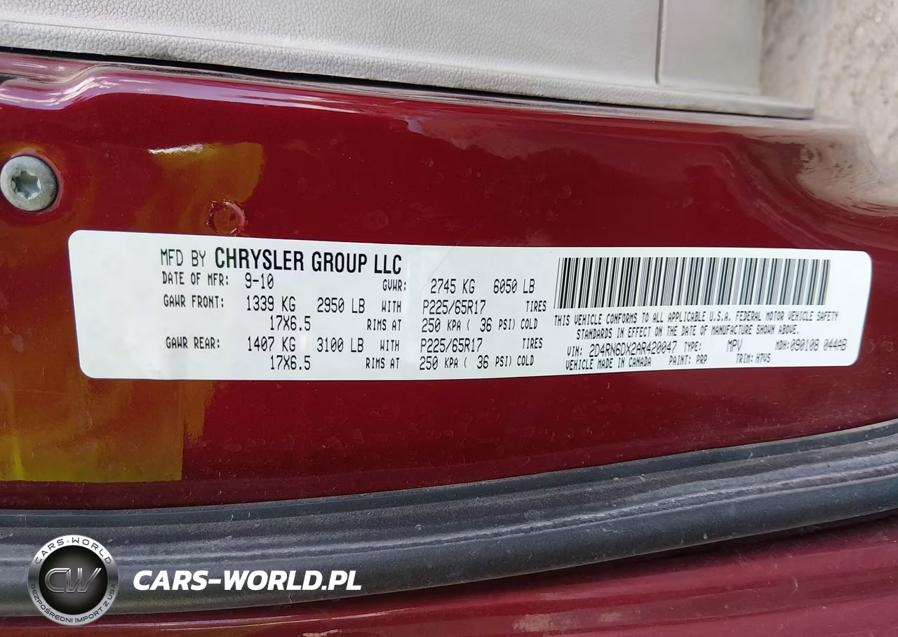2010 Dodge Grand Caravan Crew VIN:2D4RN6DX2AR420047 - 9