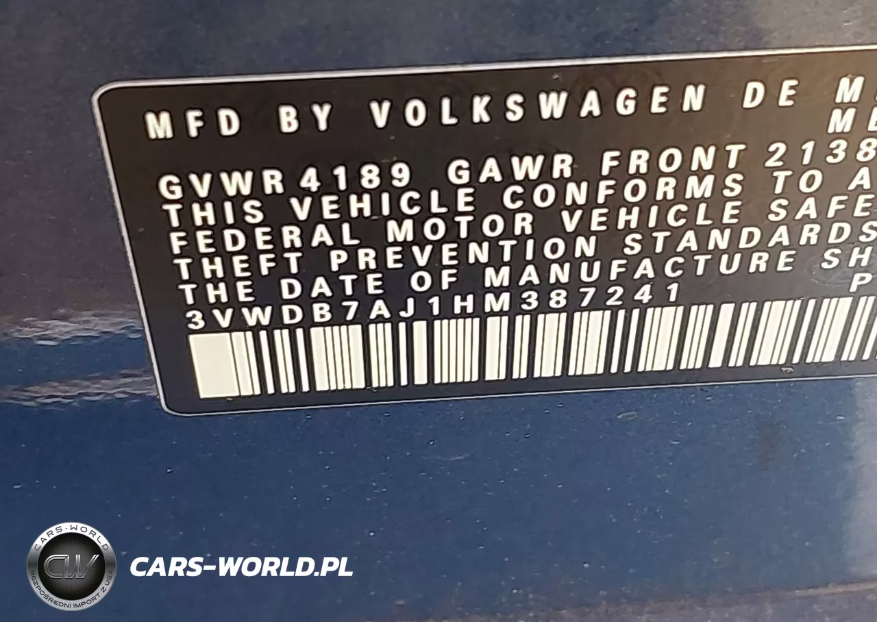 2017 Volkswagen Jetta 1.4T Se VIN:3VWDB7AJ1HM387241 - 9