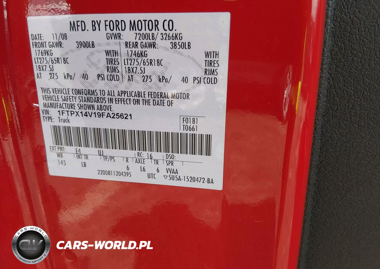 2009 Ford F-150 Fx4-Lariat-Xl-Xlt VIN:1FTPX14V19FA25621 - 9