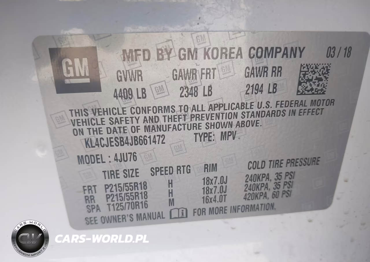 2018 Buick Encore Preferred VIN:KL4CJESB4JB661472 - 9