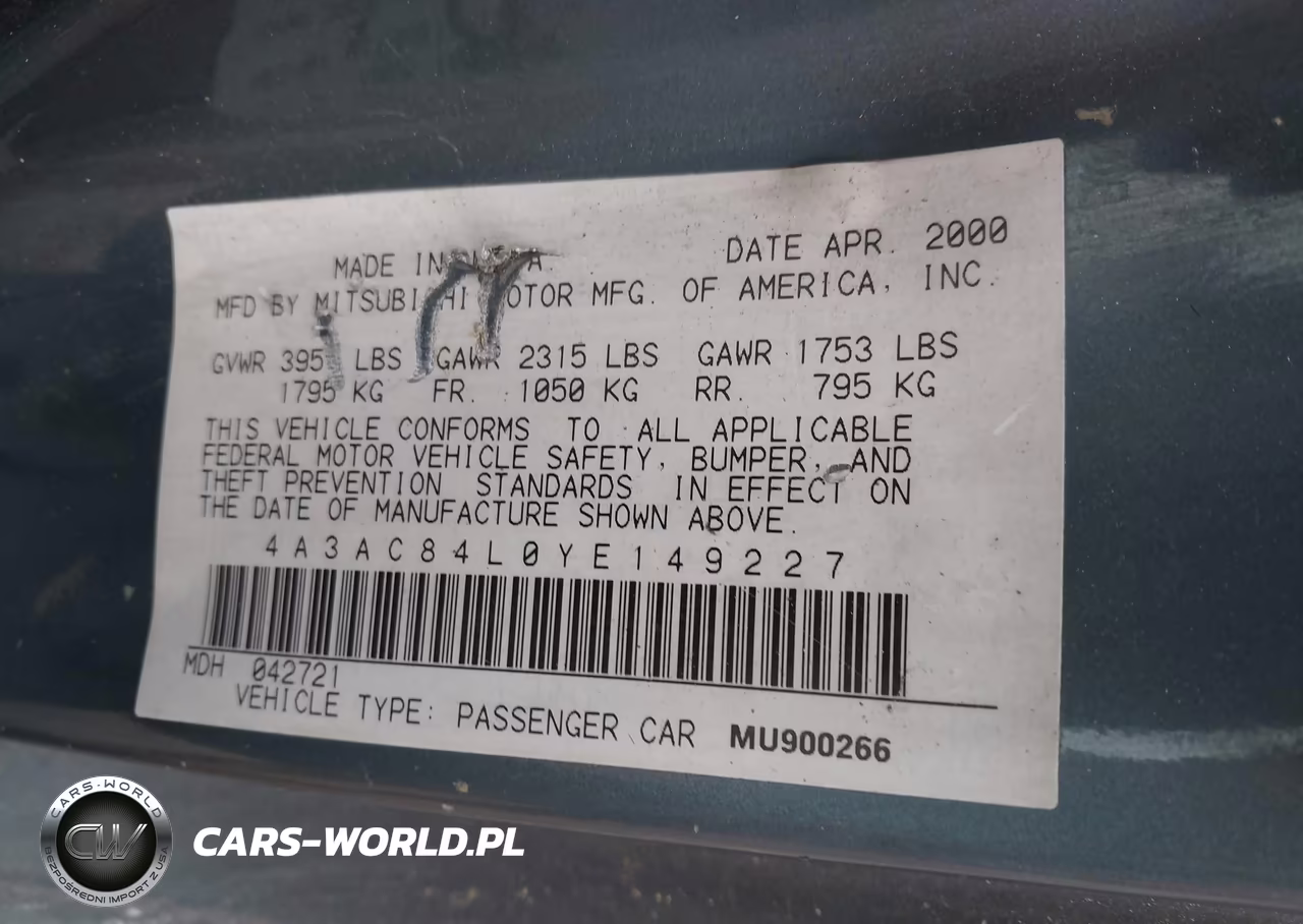 2000 Mitsubishi Eclipse Gt VIN:4A3AC84L0YE149227 - 9