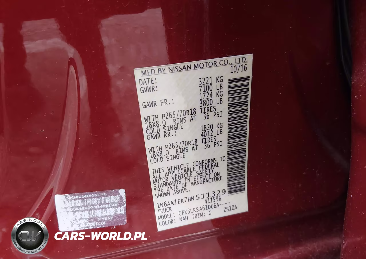 2017 Nissan Titan S VIN:1N6AA1EK7HN511329 - 9