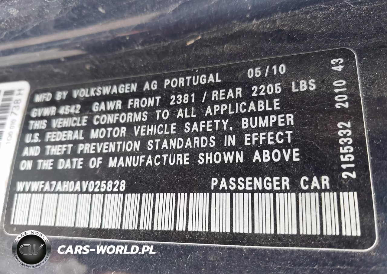 2010 Volkswagen Eos Lux VIN:WVWFA7AH0AV025828 - 9