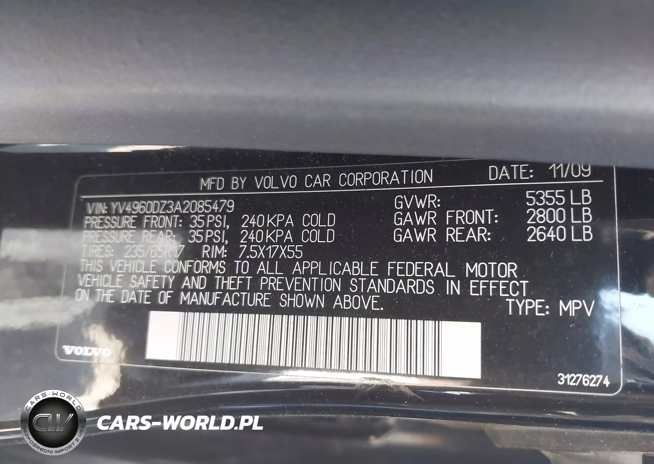2010 Volvo Xc60 3.2 VIN:YV4960DZ3A2085479 - 9