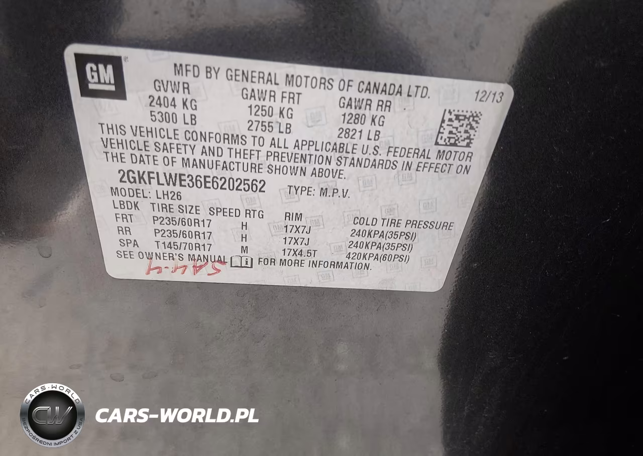 2014 GMC Terrain Sle-2 VIN:2GKFLWE36E6202562 - 9