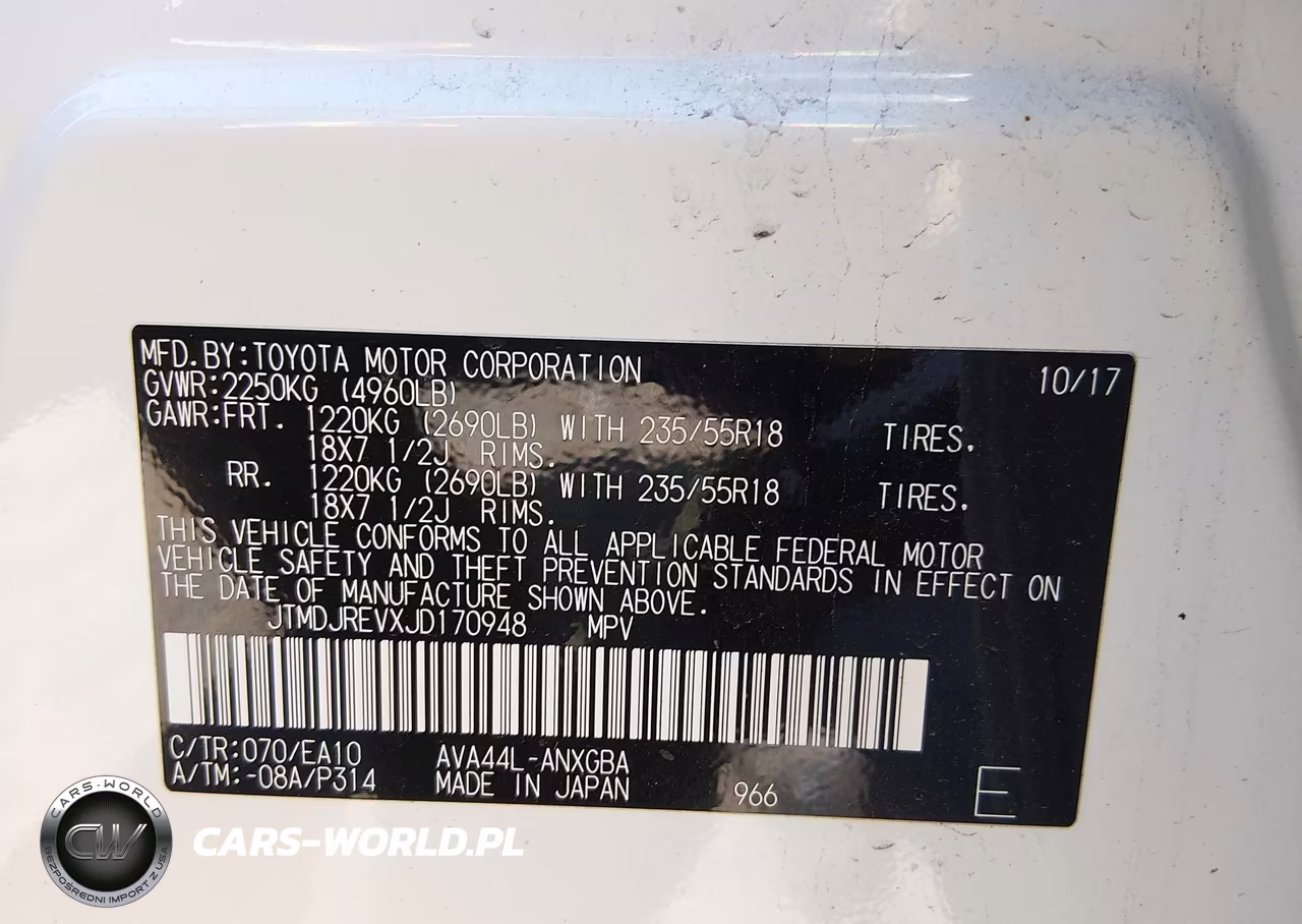 2018 Toyota Rav4 Hybrid Limited VIN:JTMDJREVXJD170948 - 9