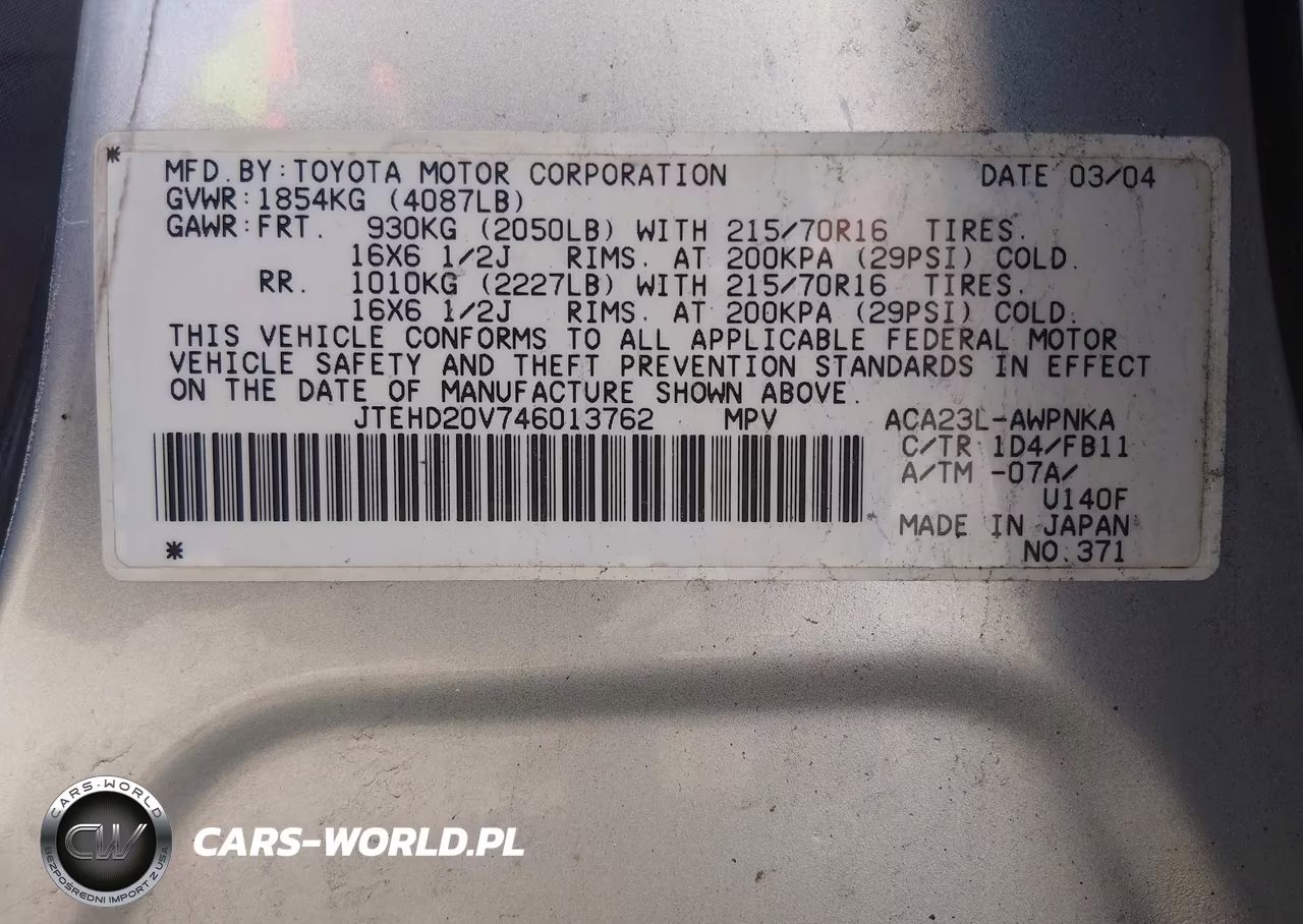 2004 Toyota Rav4 VIN:JTEHD20V746013762 - 9