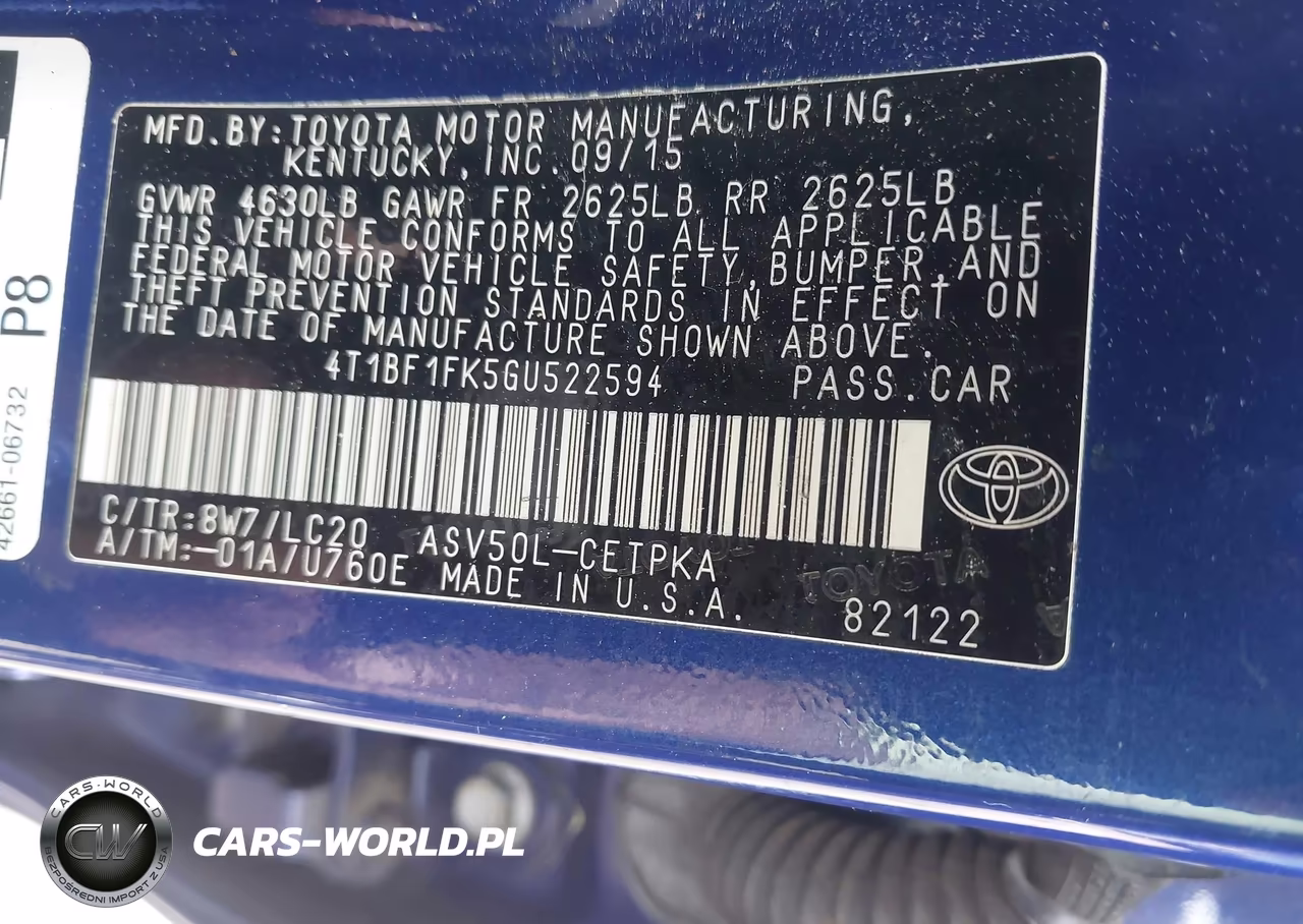 2016 Toyota Camry Xse VIN:4T1BF1FK5GU522594 - 9