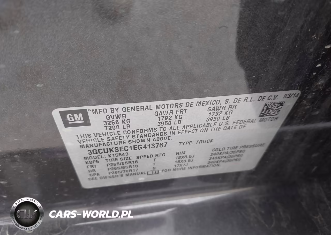 2014 Chevrolet Silverado 1500 2Lz VIN:3GCUKSEC1EG413767 - 9