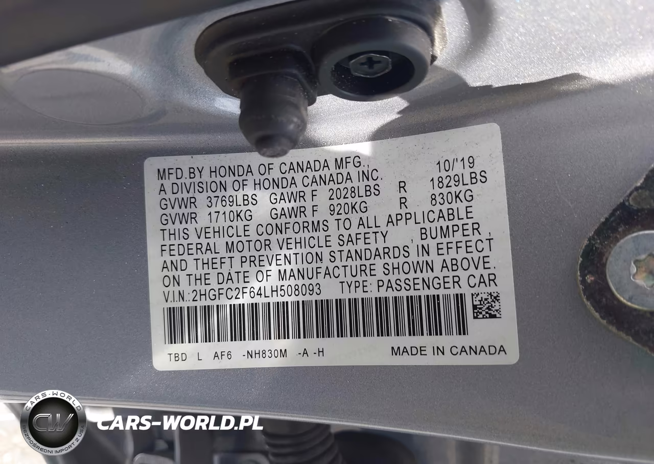 2020 Honda Civic Lx VIN:2HGFC2F64LH508093 - 9