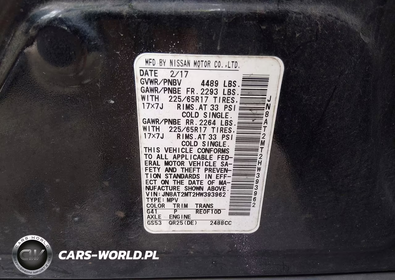 2017 Nissan Rogue S VIN:JN8AT2MT2HW393962 - 9