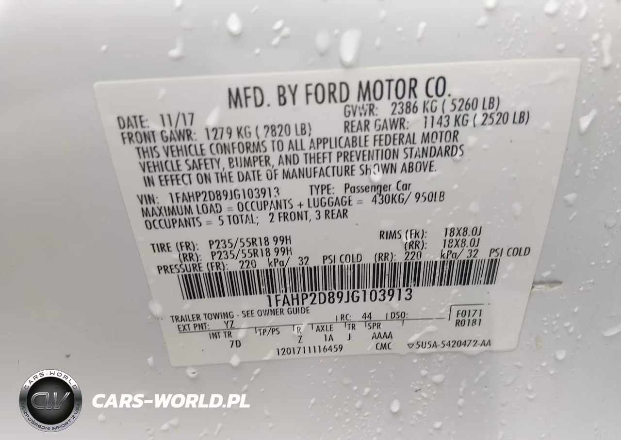 2018 Ford Taurus Se VIN:1FAHP2D89JG103913 - 9