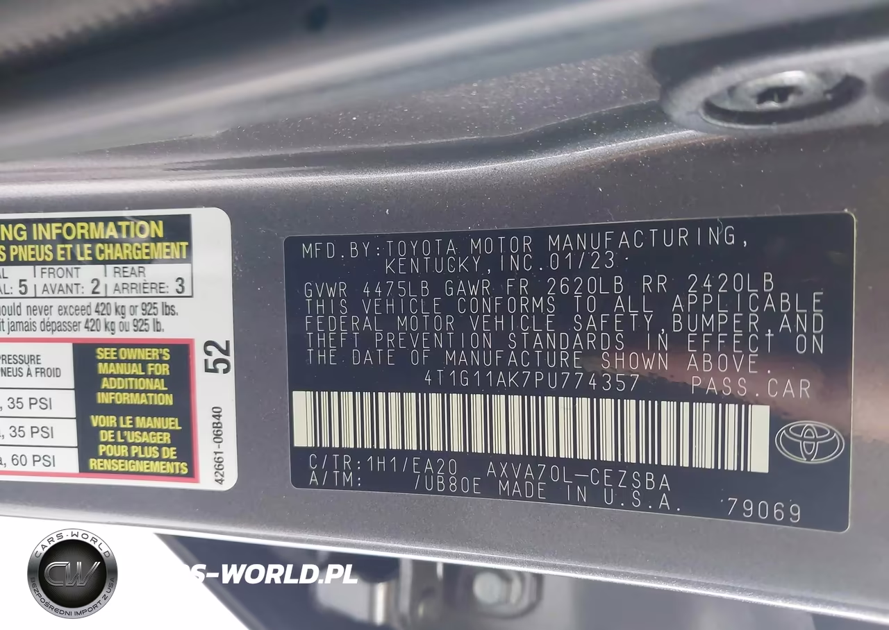 2023 Toyota Camry Se VIN:4T1G11AK7PU774357 - 9