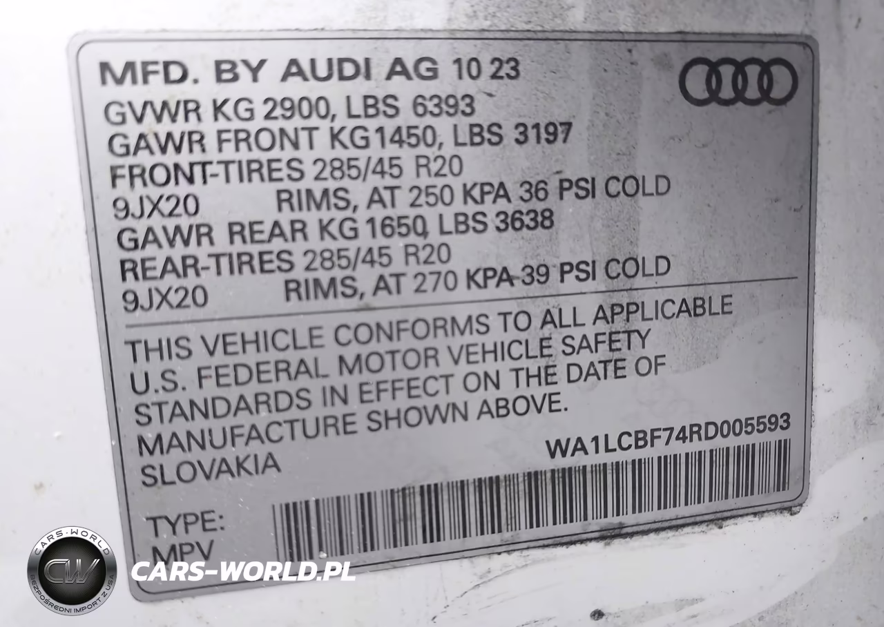 2024 Audi Q7 Premium Plus 45 Tfsi Quattro Tiptronic VIN:WA1LCBF74RD005593 - 9