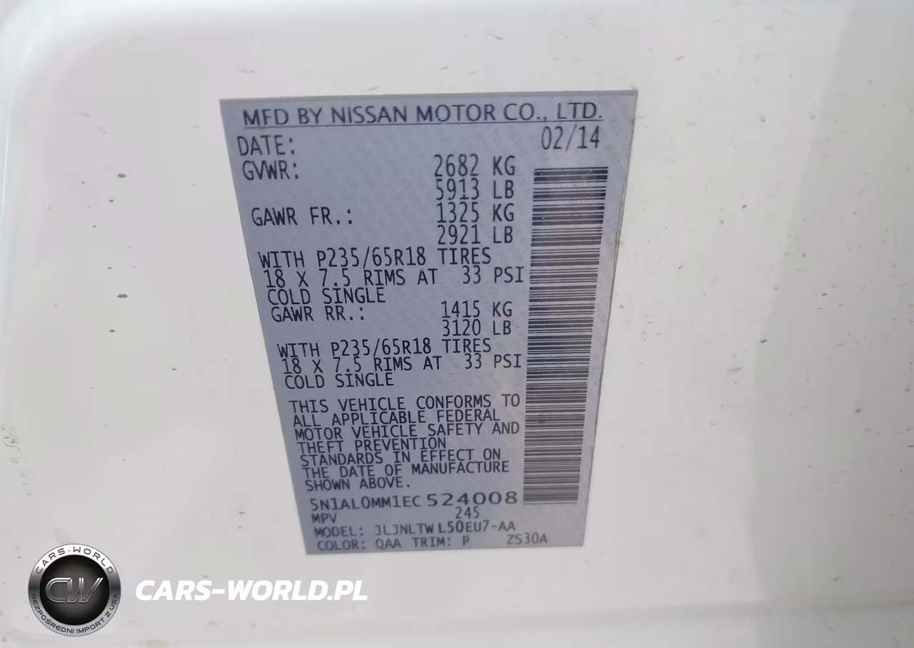 2014 Infiniti Qx60 VIN:5N1AL0MM1EC524008 - 9