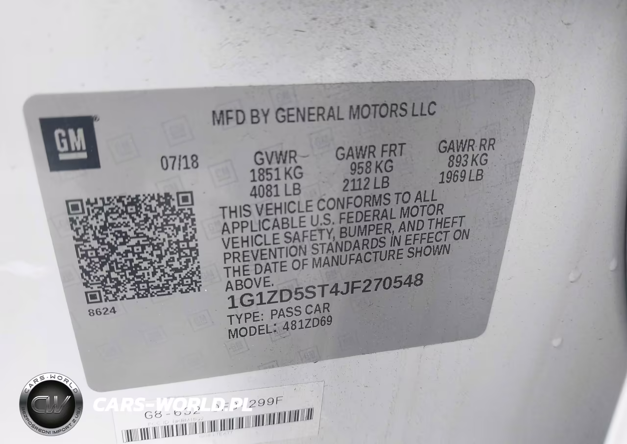 2018 Chevrolet Malibu Lt VIN:1G1ZD5ST4JF270548 - 9