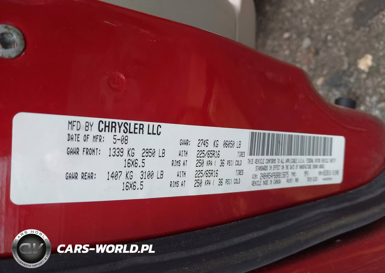 2008 Chrysler Town & Country Touring VIN:2A8HR54P68R815875 - 9