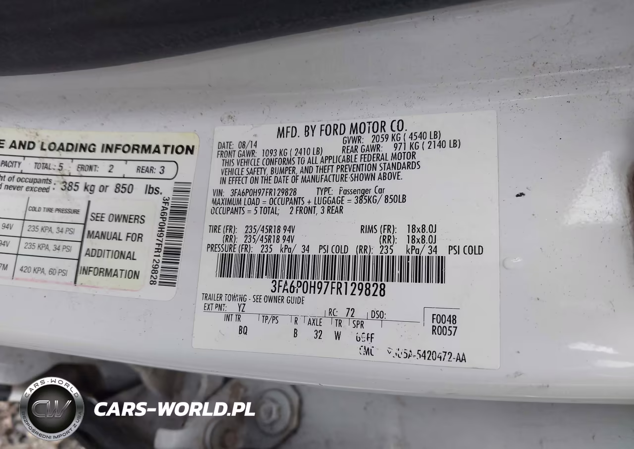 2015 Ford Fusion Se VIN:3FA6P0H97FR129828 - 9