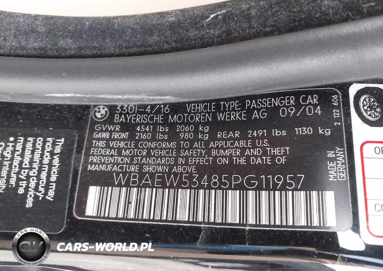 2005 BMW 330Xi VIN:WBAEW53485PG11957 - 9