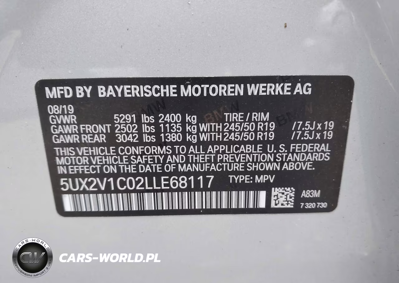 2020 BMW X4 xDrive30I VIN:5UX2V1C02LLE68117 - 9