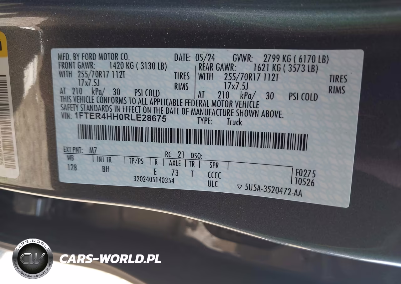 2024 Ford Ranger Xlt VIN:1FTER4HH0RLE28675 - 9