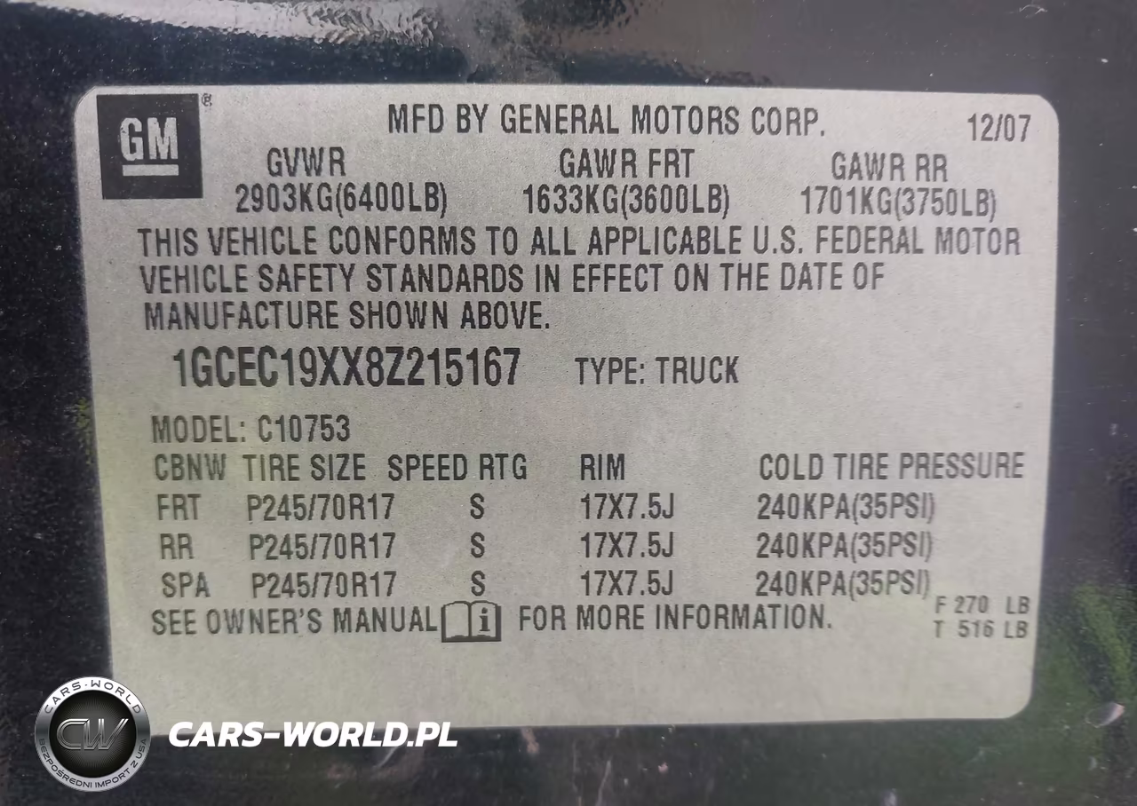 2008 Chevrolet Silverado 1500 Work Truck VIN:1GCEC19XX8Z215167 - 9